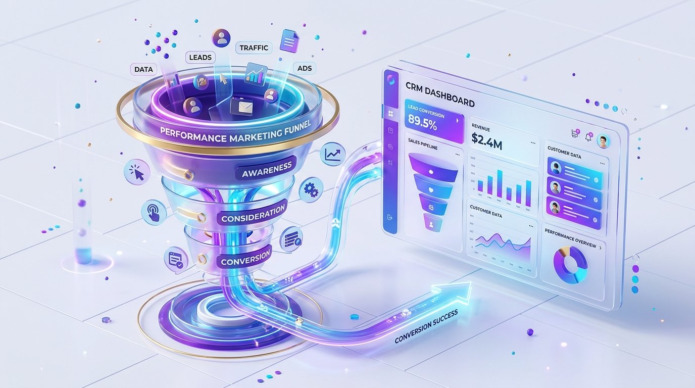 Performance Marketing Funnel to CRM Dashboard